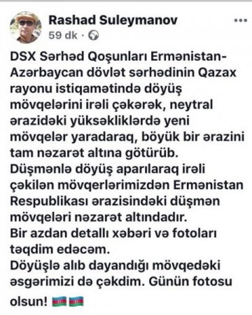 Azərbaycan sərhədçiləri hücuma keçdi - Düşmən mövqeləri nəzarətə götürüldü - FOTO