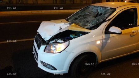 Bakıda avtomobil orta yaşlı kişini vurub öldürüb - FOTOLAR