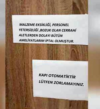 Həkimin qapısına yazdığı yazı başına iş açdı - FOTO