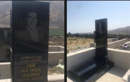 Arif Quliyevin məzar daşı qoyuldu - FOTO