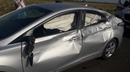 Kürdəmirdə 3 “Hyundai” toqquşub, 6 nəfər xəsarət alıb