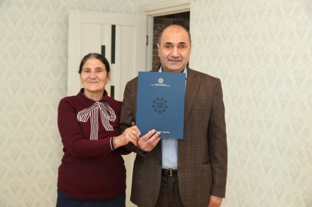 Gözdən əlilliyi olan bir qrup vətəndaşa mənzil təqdim olunub