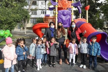 Leyla Əliyevanın iştirakı ilə “Bizim həyət” layihəsində abadlaşdırılan növbəti həyətin açılışı olub (FOTO)