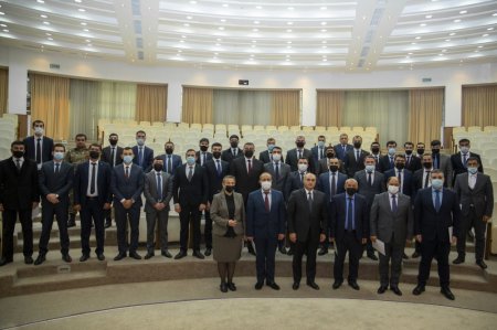 DSMF-də çalışan qazilər və övladı Vətən müharibəsində şəhid olmuş əməkdaşlarla görüş olub