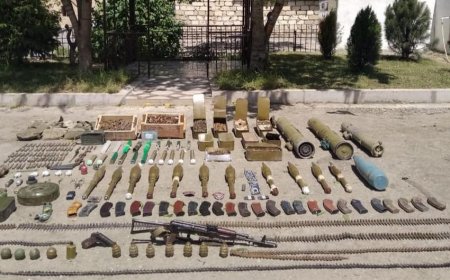 Şuşada ermənilərin silah anbarı tapıldı: Görün nələr var!