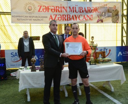 İqtisadiyyat Nazirliyi: Zəfər gününə həsr olunmuş minifutbol turnirinə yekun vurulub