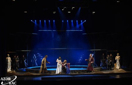 Akademik Milli Dram Teatrında “İsgəndərə yeni namə” tamaşasının premyerası olub