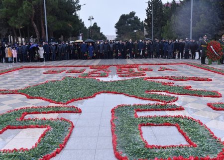 Sumqayıtda 20 Yanvar şəhidlərinin xatirəsi yad olunub Sumqayıtda 20 Yanvar şəhidlərinin xatirəsi yad olunub