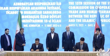 Azərbaycan ilə İran arasında iqtisadi, ticarət və humanitar sahələr üzrə Dövlət Komissiyasının 15-ci iclası keçirilib Azərbaycan ilə İran arasında iqtisadi, ticarət və humanitar sahələr üzrə Dövlət Komissiyasının 15-ci iclası keçirilib
