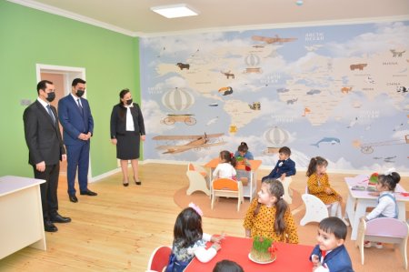 Şamaxı rayonunda körpələr evi-uşaq bağçasının və yeni məktəb binasının açılışı olub