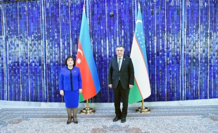 Milli Məclisin sədri Sahibə Qafarova Özbəkistan Ali Məclisinin Qanunverici Palatasının sədri Nurdinjon İsmoilov ilə görüşüb