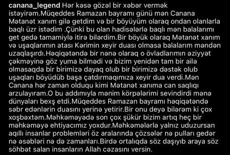 Canana qaynanası Mətanət İsgəndərli ilə BARIŞDI - FOTO