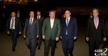 Türkiyə Böyük Millət Məclisinin sədri Mustafa Şentop Azərbaycana səfərə gəlib Türkiyə Böyük Millət Məclisinin sədri Mustafa Şentop Azərbaycana səfərə gəlib