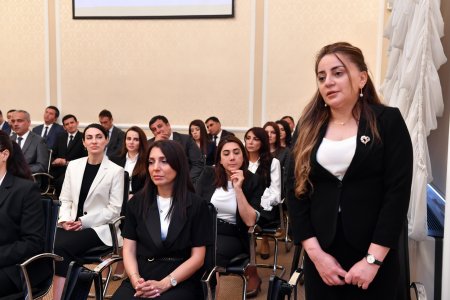 Fikrət Məmmədov yeni hakimlərlə görüşdü - FOTO