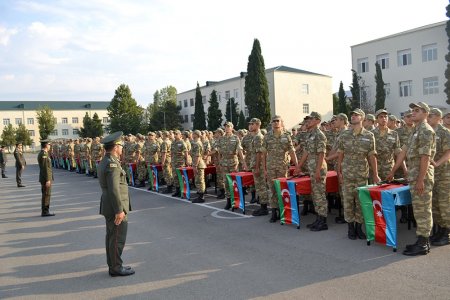 Azərbaycan Ordusunda gənc əsgərlərin andiçmə mərasimləri keçirilib