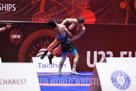 Güləşçimiz Xasay Həsənli Avropa çempionatının finalına yüksəlib - FOTO