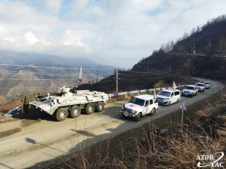 Laçın-Xankəndi yolu: Ötən gün ərzində 102 avtomobilin sərbəst hərəkəti təmin edilib - FOTOLAR