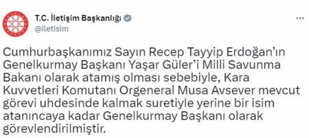 Musa Avsevər Türkiyənin Baş Qərargah rəisi təyin olundu - FOTO