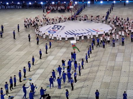 Üçüncü Avropa Oyunlarının açılış mərasimində Azərbaycan milli komandasının keçidi olub - FOTO