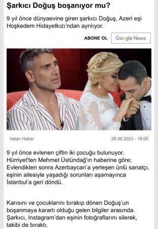 Xoşqədəmlə Doğuş boşanır? - FOTO