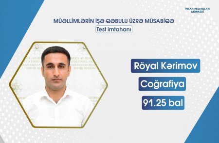 Bu gün MİQ üzrə ən yüksək nəticə toplayan müəllimlərin adları açıqlanıb - FOTO