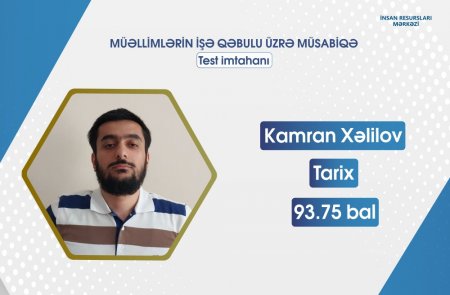 Bu gün MİQ üzrə ən yüksək nəticə toplayan müəllimlərin adları açıqlanıb - FOTO