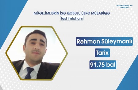 Bu gün MİQ üzrə ən yüksək nəticə toplayan müəllimlərin adları açıqlanıb - FOTO