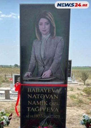 Natəvan Babayevanın məzar daşı - FOTO