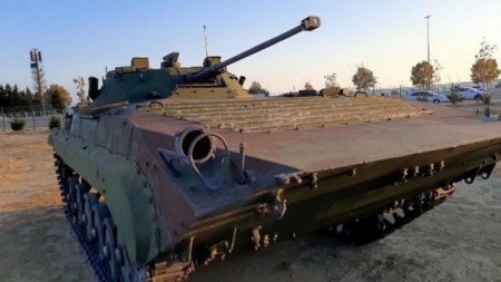 Hərbi Qənimətlər Parkına yeni qənimət gətirildi - FOTO Hərbi Qənimətlər Parkına yeni qənimət gətirildi - FOTO