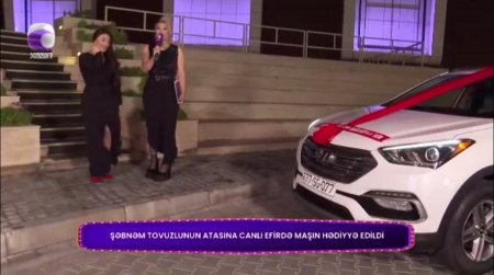 Şəbnəm Tovuzluya pərəstişkarı efirdə avtomobil hədiyyə etdi - FOTO