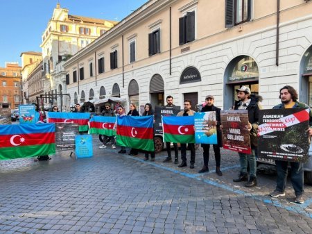 Romada Ermənistanın mina terroruna qarşı etiraz aksiyası təşkil edilib - FOTOLAR Romada Ermənistanın mina terroruna qarşı etiraz aksiyası təşkil edilib - FOTOLAR