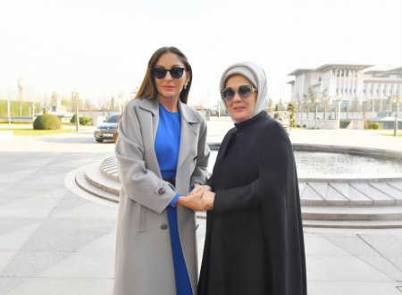 Ankarada Azərbaycanın və Türkiyənin birinci xanımlarının görüşü olub