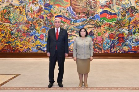 Qazaxıstan Prezidenti Kasım-Jomart Tokayev ilə Milli Məclisdə görüş Qazaxıstan Prezidenti Kasım-Jomart Tokayev ilə Milli Məclisdə görüş
