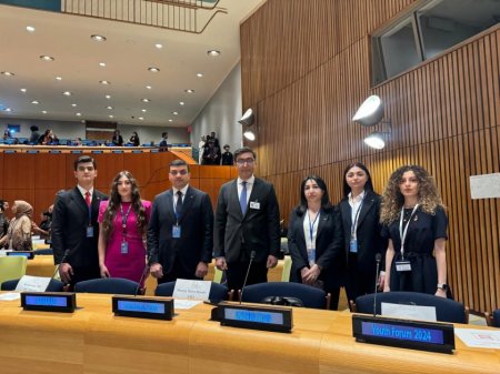 Fərid Qayıbov ABŞ-də BMT-nin Gənclər Forumunda çıxış edib - FOTO