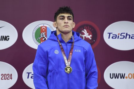 Azərbaycanın daha bir güləşçisi Avropa çempionatının qızıl medalına yiyələnib