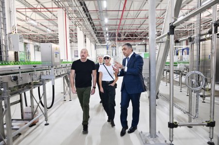 İlham Əliyev və Mehriban Əliyevanın mineral su zavodundan FOTOLARI