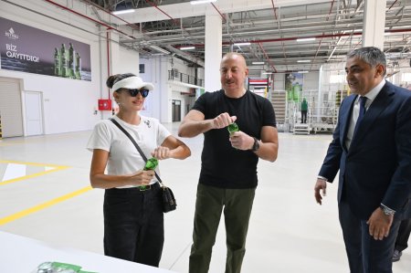 İlham Əliyev və Mehriban Əliyevanın mineral su zavodundan FOTOLARI