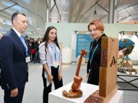 Leyla və Arzu Əliyevalar COP29-da təqdim edilən inklüziv sərgi ilə tanış olublar - FOTOLAR