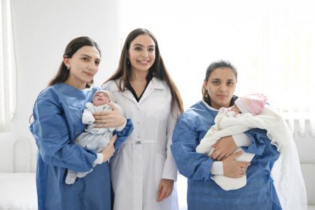 Leyla Əliyeva K.Fərəcova adına Elmi Tədqiqat Pediatriya və Elmi Tədqiqat Mamalıq və Ginekologiya institutlarını ziyarət edib - FOTOLAR