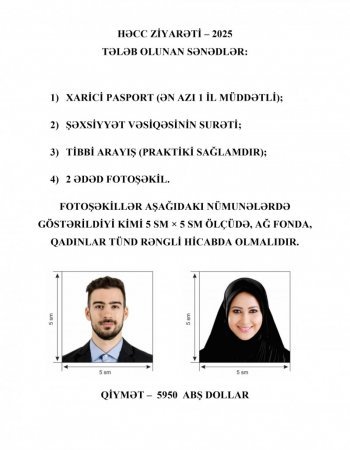 Azərbaycandan Həcc ziyarətinə getmək istəyənlər üçün qiymət müəyyənləşib, sənəd qəbulu başlayır - FOTO