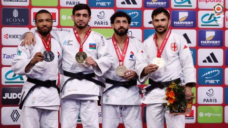 Azərbaycan cüdoçusu Parisdə qızıl medal qazanıb - FOTO Azərbaycan cüdoçusu Parisdə qızıl medal qazanıb - FOTO