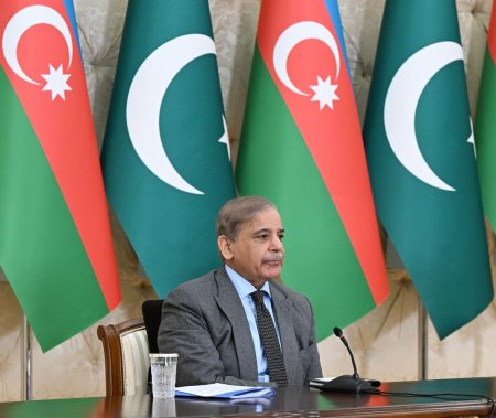 Azərbaycan Prezidenti və Pakistanın Baş naziri mətbuata bəyanatlarla çıxış ediblər - FOTOLAR